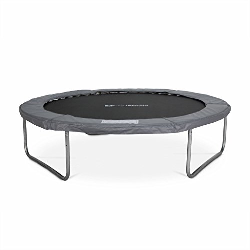 Alice's Garden Cama elástica 245 cm, Trampolín para niños Gris, aguanta hasta 100 kg (Estructura Reforzada). Incluye: Red de protección PLUTON