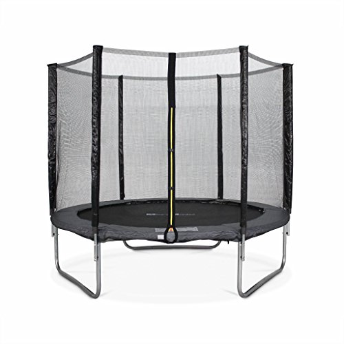 Alice's Garden Cama elástica 245 cm, Trampolín para niños Gris, aguanta hasta 100 kg (Estructura Reforzada). Incluye: Red de protección PLUTON