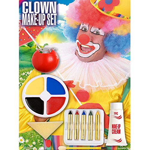 Amakando Make-up Colorido Payaso arlequín/Maquillaje de Carnaval para niños y Adultos/Insuperable para Festival y Fiestas Infantiles