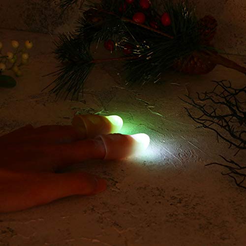 Amosfun 1 par de lámpara de Dedo led Magia Pulgares Dedo luz Truco de Magia Accesorios de Fiesta de Halloween