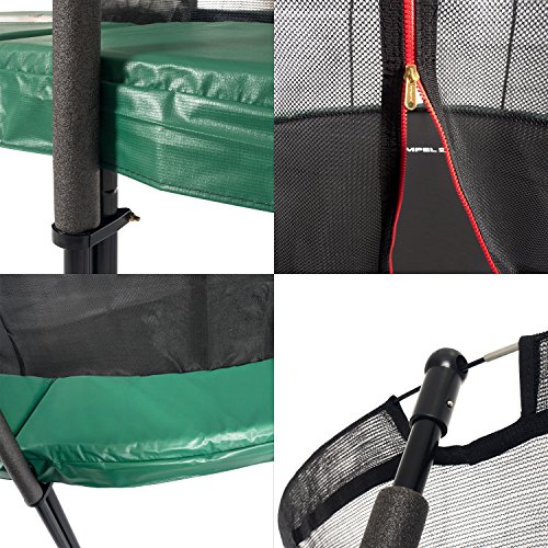 Ampel 24, Cama elástica Deluxe Completo con Red de Seguridad/diametro di 3,66m / Resistente hasta 160 kg / 8 Barras/con Red de Seguridad Interior para mas de Seguridad