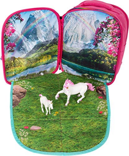 Animal Planet- Mochila 3D Set de Unicornios Bolsos Peluche, Color Rosa (387726)