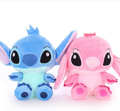 Anime Peluches 2 unids/Set 20CM Anime Lilo y Stitch Juguetes de Peluche, Lindos Juguetes para niños de Stitch, Regalo de Boda Suave para cumpleaños de Novia para niños