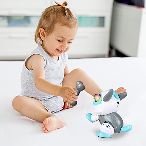 aovowog Perro Robot Juguete Buddy Interactivo para Niños 3 4 5 6 7 Años Juguete Interactivo con Emociones y Movimiento Mascota Perro Juguete Que Anda y Ladra Juguete Friends Niño