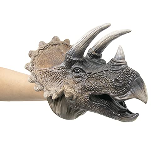 APEX GIFTS - Marionetas de Mano de Animales - Dinosaurio Triceratops