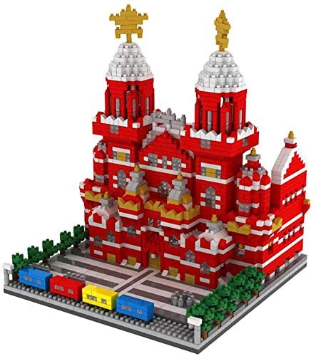 Architecture Taj Mahal Building Block, 2169 Piezas Nano Micro Blocks India LandmarkModular Street View Series Set de construcción, no Compatible con Lego (Plaza Roja en Moscú)