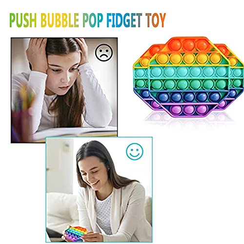 ariel-gxr Paquetes de Juguetes Fidget, Alivio del estrés Juguetes sensoriales Fidget Baratos Set Push Bubbles Juguetes Simples para hoyuelos para niños, bebés, niños y Adultos