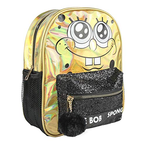 ARTESANIA CERDA MOCHILA CASUAL MODA BRILLANTE BOB ESPONJA