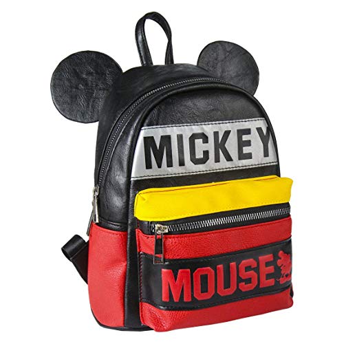 ARTESANIA CERDA Mochila Casual Moda Mickey, Unisex Adultos, Negro (Negro), 11x25x22 cm (W x H x L)