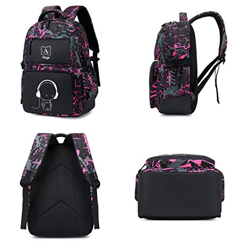 Asge Mochila Escolar para niñas Adolescentes jóvenes Mochila para el Colegio Mochila Reflectante para el Exterior Camping Mochila Grande Resistente al Agua Mochila para el Hombro