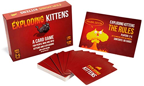 Asmodee- Exploding Kittens Juego de cartas y fiestas en alemán, Multicolor, large (ASMD0007)