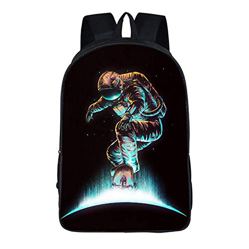 Astronauta Mochila Escolar Estudiante Mochila Escolar Mochila 42 * 29 * 16CM Negro