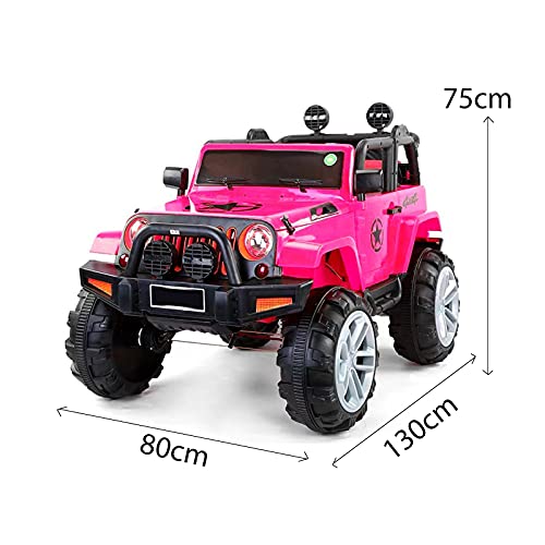 ATAA Bigfoot 4X4 - Rosa - Coche eléctrico para niños a batería Bigfoot con 4 potentes Motores de 12v y 35 wattios Cada uno.