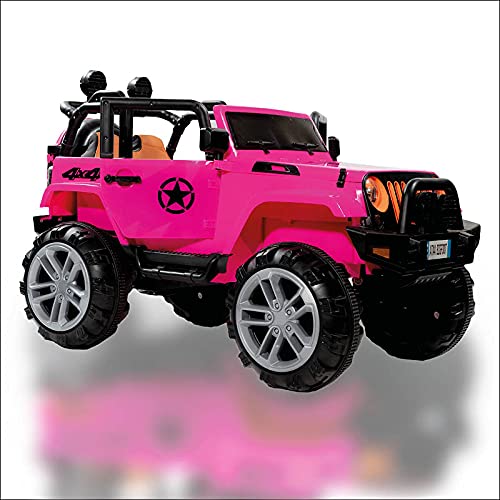 ATAA Bigfoot 4X4 - Rosa - Coche eléctrico para niños a batería Bigfoot con 4 potentes Motores de 12v y 35 wattios Cada uno.