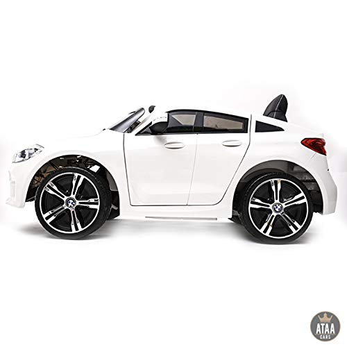 ATAA BMW 6 GT Licenciado 12v - Blanco - Coche eléctrico para niños batería 12v con Mando Control Remoto Padres