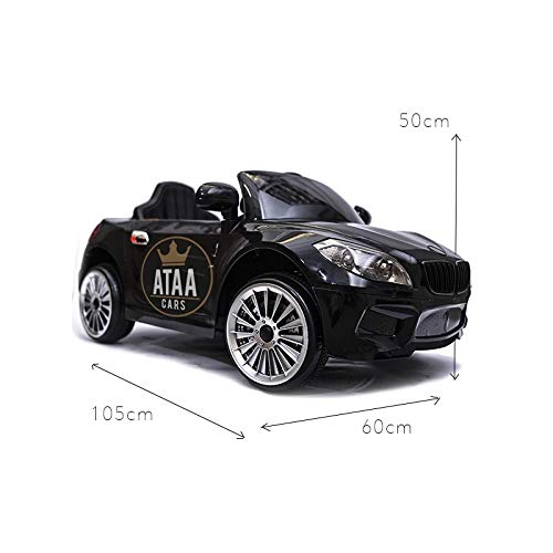 ATAA Coche eléctrico niños con Mando y batería 12v Estilo BMW X5 12v Coche eléctrico para niños Barato - Negro