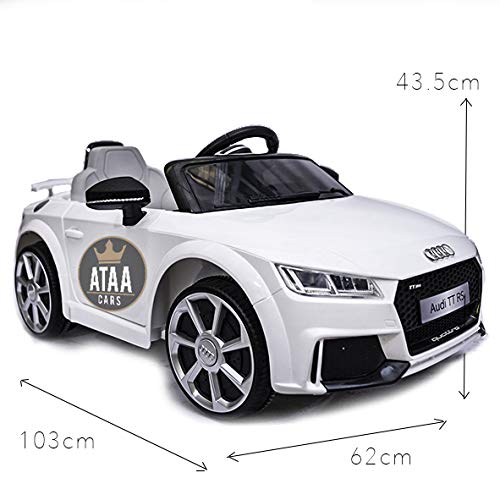 Audi TT RS 12v Licenciado con Mando - Coche eléctrico para niños - Blanco