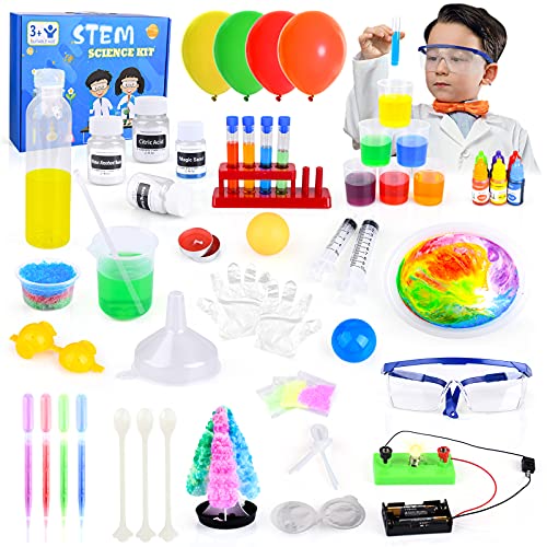 Auney Laboratorio de Quimica, Kit Cientifico para Niños con 36 Experimentos de Laboratorio de Cienciasc, Juguete Educativo para Niños Niñas