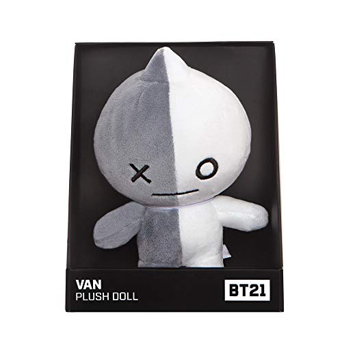 Aurora World 61331 Van BT21 Juguete Suave, pequeño, Gris y Blanco