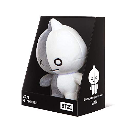 Aurora World 61331 Van BT21 Juguete Suave, pequeño, Gris y Blanco