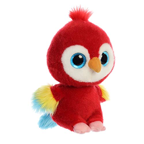 Aurora YooHoo 61117 Lora - Guacamayo de Peluche (8 Pulgadas), Color Rojo