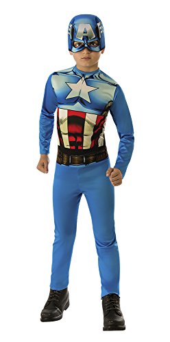 Avengers - Disfraz de Capitán América para niño, talla infantil 5-7 años (Rubie'S 610759-M)