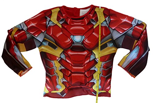 Avengers - Disfraz de Iron Man para niños, pecho musculoso y máscara en caja, infantil 5-6 años (Rubie's 31720)