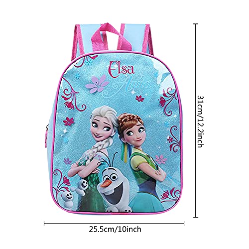 Babioms Mochila Infantil, Bolsas Escolares De Dibujos Animados para Niñas Y Niños, Mochila infantil de Elsa y Anna