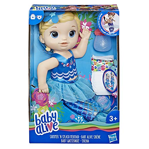 Baby Alive- Shimmer N Splash Mermaid Bl, Multicolor (Hasbro E3693ES0)