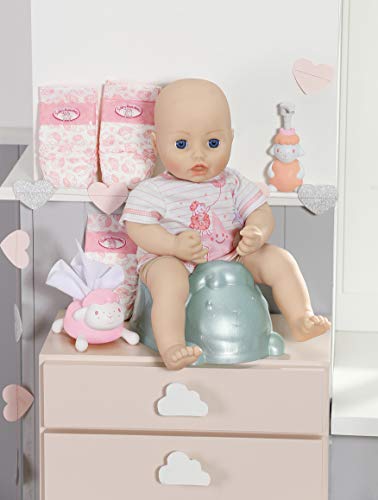 Baby Annabell Set Orinal para Muñecas 43 cm - Promueve la Empatía y Las Habilidades Sociales, Edad 3+, Incluye 3 Pañales, Dispensador de Jabón, Dispensador de Pañuelos y Orinal