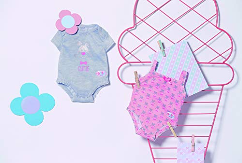 BABY born Bodies 2 assorted Juego de ropita para muñeca - Accesorios para muñecas (Juego de ropita para muñeca, 3 año(s), Gris, Rosa, BABY born, Niño, Chica) , color/modelo surtido