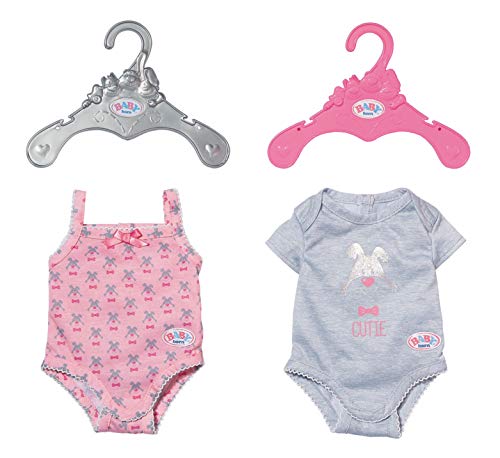 BABY born Bodies 2 assorted Juego de ropita para muñeca - Accesorios para muñecas (Juego de ropita para muñeca, 3 año(s), Gris, Rosa, BABY born, Niño, Chica) , color/modelo surtido