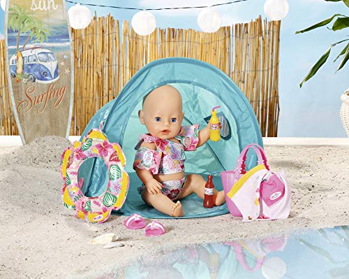 BABY born Holiday - Set de Playa, Para Manos pequeñas, Promueve la Empatía y Las Habilidades Sociales, Para Niños a Partir de 3 Años, Para Muñecas de 36 a 43 cm