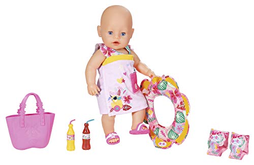 BABY born Holiday - Set de Playa, Para Manos pequeñas, Promueve la Empatía y Las Habilidades Sociales, Para Niños a Partir de 3 Años, Para Muñecas de 36 a 43 cm