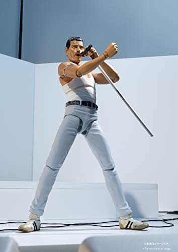 BANDAI - Figurinas Queen - Freddie Mercury Live Aid SH Figuarts 15 cm - 4573102587275