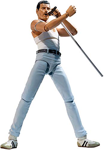 BANDAI - Figurinas Queen - Freddie Mercury Live Aid SH Figuarts 15 cm - 4573102587275