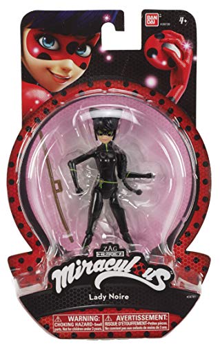 Bandai Miraculous Ladybug 39761 - Figura superarticulada (15 cm), Color Negro