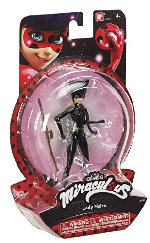 Bandai Miraculous Ladybug 39761 - Figura superarticulada (15 cm), Color Negro