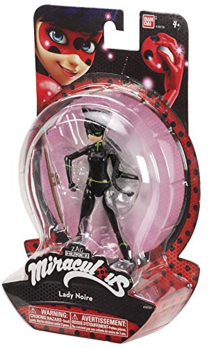 Bandai Miraculous Ladybug 39761 - Figura superarticulada (15 cm), Color Negro