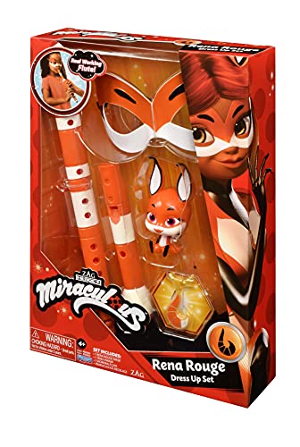 BANDAI- Miraculous: Tales of Ladybug & Cat Noir-Disfraz de superhéroe Rena Rouge para niños, Multicolor (Playmates P50602)