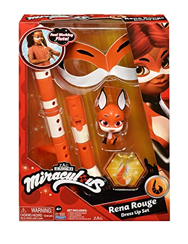 BANDAI- Miraculous: Tales of Ladybug & Cat Noir-Disfraz de superhéroe Rena Rouge para niños, Multicolor (Playmates P50602)