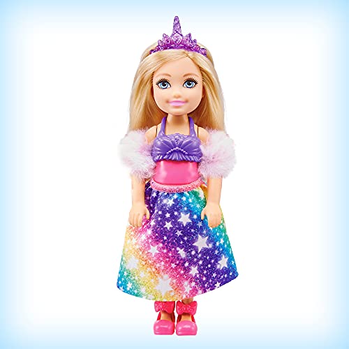 Barbie Chelsea Dreamtopia Muñeca se disfraza con accesorios de moda y disfraces de juguete (Mattel GTF40)