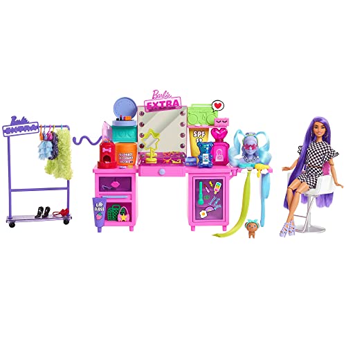 Barbie Extra Set de juego para muñecas, con luces y sonidos y accesorios de moda de juguete, regalo para niñas y niños +3 años (Mattel GYJ70)