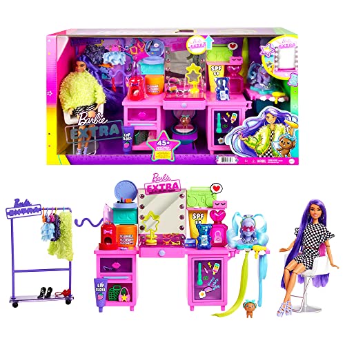 Barbie Extra Set de juego para muñecas, con luces y sonidos y accesorios de moda de juguete, regalo para niñas y niños +3 años (Mattel GYJ70)