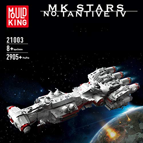 BAXT Mold King 21003, 2905 bloques de construcción de construcción de bloques de construcción grandes Tantive IV Destroyer UCS, vehículo espacial, juego de construcción compatible con Lego Star Wars