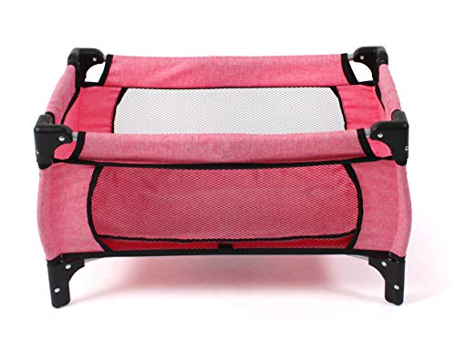 Bayer Chic 2000 653 57 - Cuna de viaje Deluxe para muñecas, hasta 50 cm, color Rosa