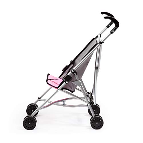 Bayer Design- Buggy para muñecas, plegable, con cintura, Color gris, rosa con hada (30566AA)