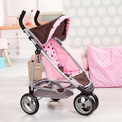 Bayer Design - Cochecito de muñeca, Jogger, Color castaño, Rosa (39920AA)