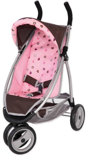 Bayer Design - Cochecito de muñeca, Jogger, Color castaño, Rosa (39920AA)