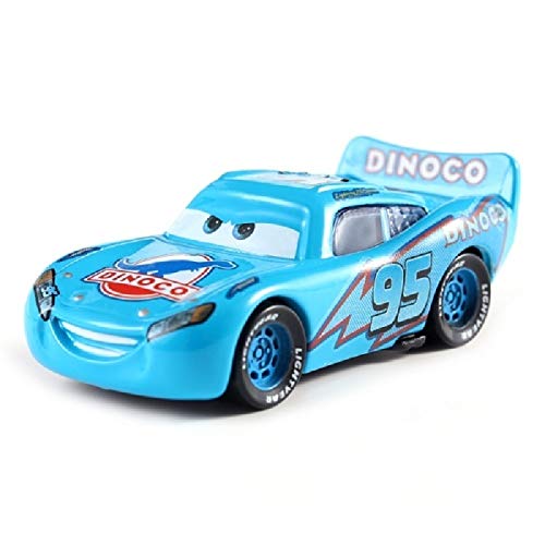 BBI Pixar Cars 2 Gold Dinoco Azul Negro Modelo Policía Rayo Mcqueen 1:55 Metal Fundido a Troquel Juguetes Coche Regalo de los niños para (Color : 5)